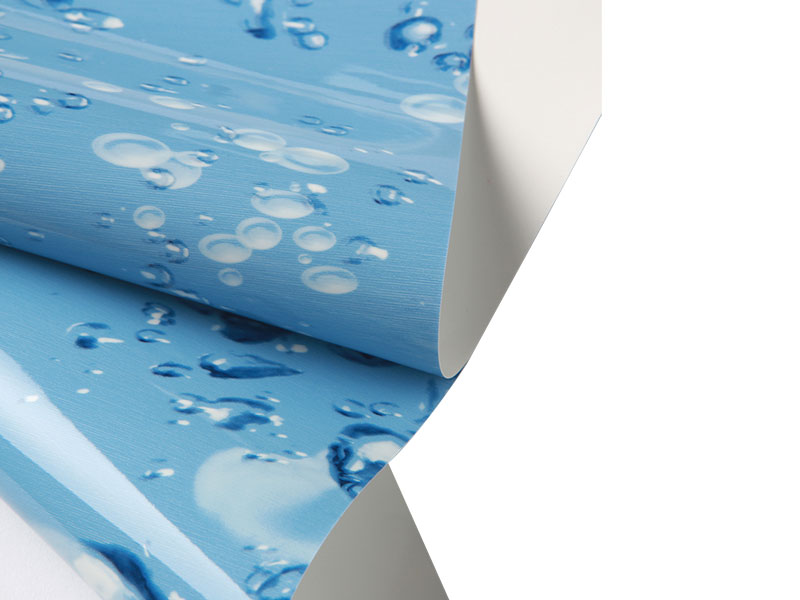 Rückseite weiß, blaue PVC-Deckenfolie-18